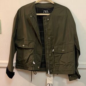 Zara Men's Khaki Field Jacket
